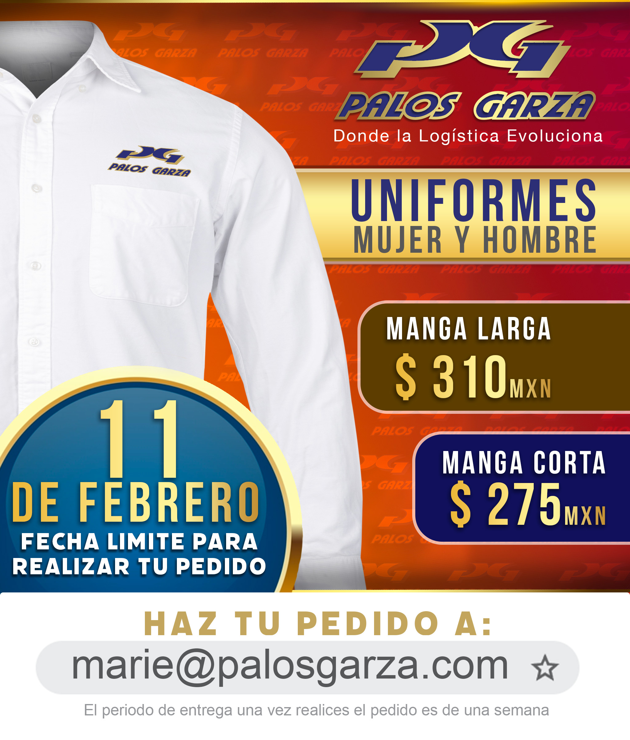 Solicitud de uniformes fecha limite